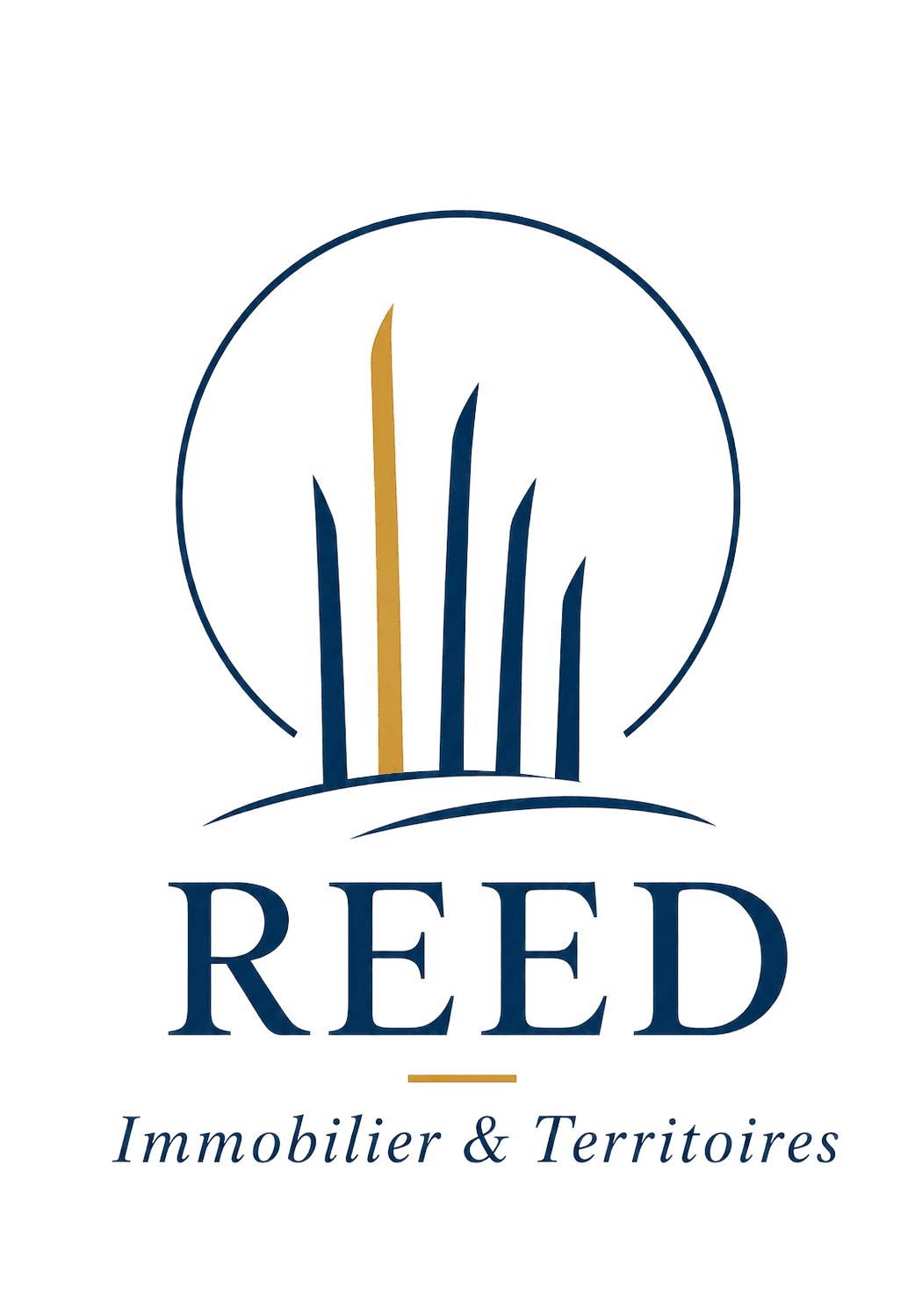 Logo REED : emblème et signature Immobilier & Territoires